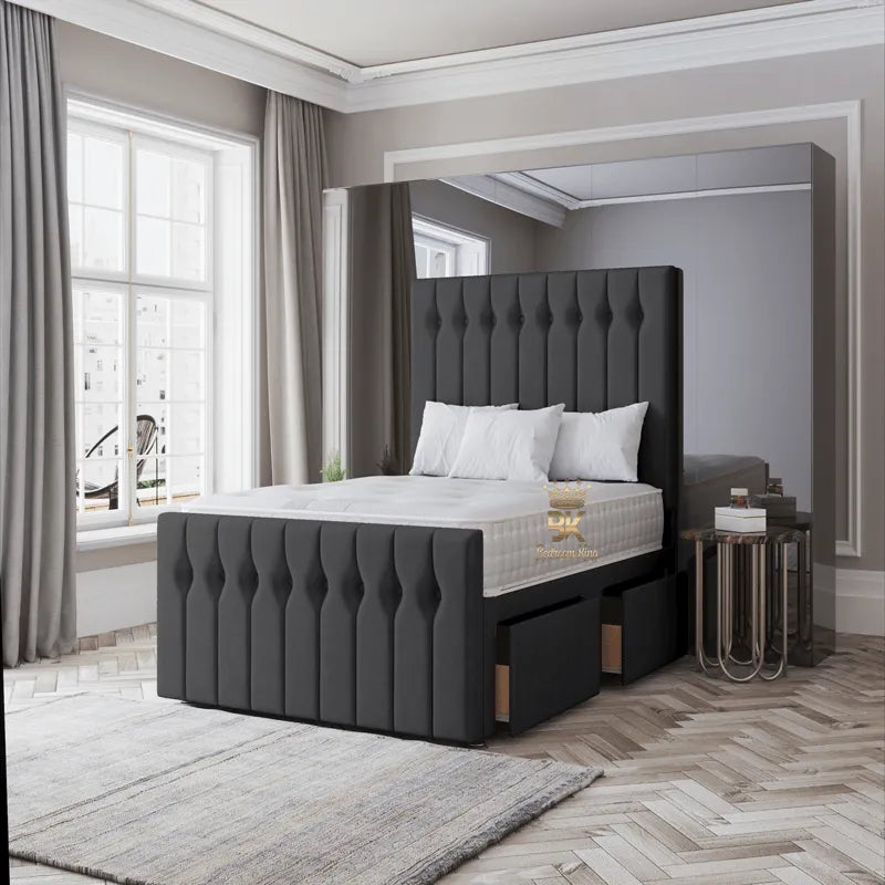 Gemma Luxury Divan Bed Set With High Footboard - Bedroomking