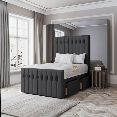 Gemma Luxury Divan Bed Set With High Footboard - Bedroomking