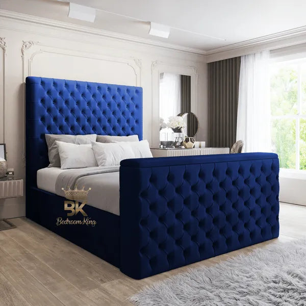 Cairo Buttoned Tv Bed Frame