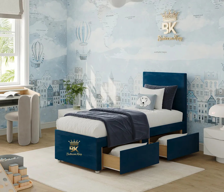Children's Divan Kingsize Bed With Drawers made at Bedroomking