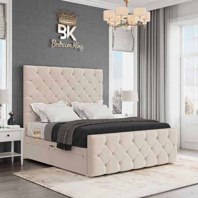 Chesterfield Divan Beds with 4 drawers