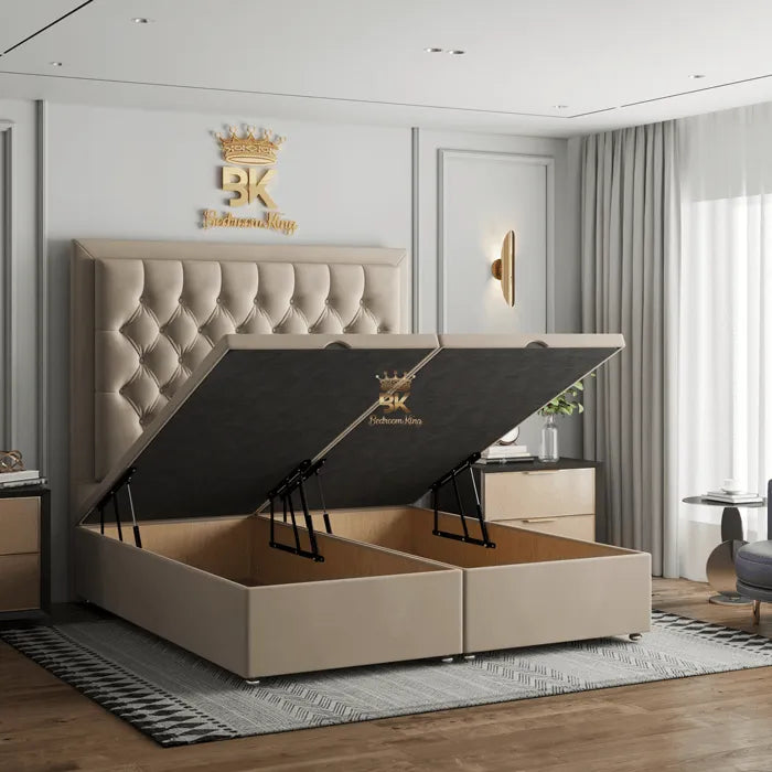 Chesterfield ottoman luxury bed frame