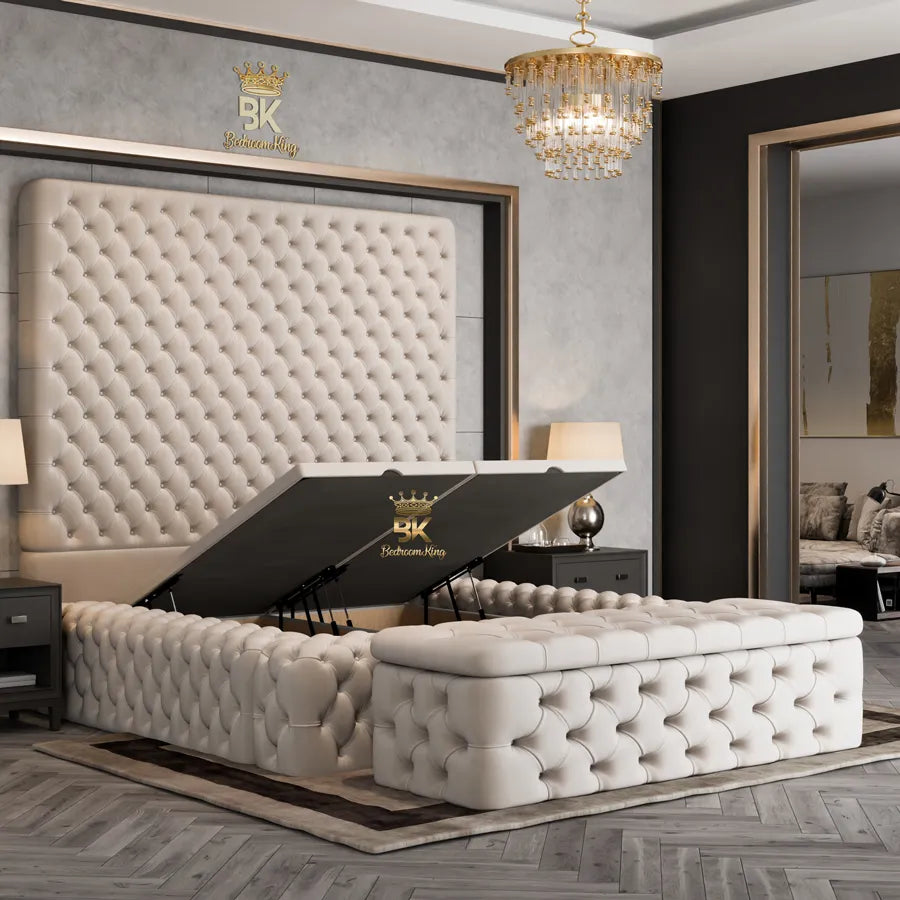 Madeline Grand Ambassador Bed Frame Tall Headboard - Bedroomking