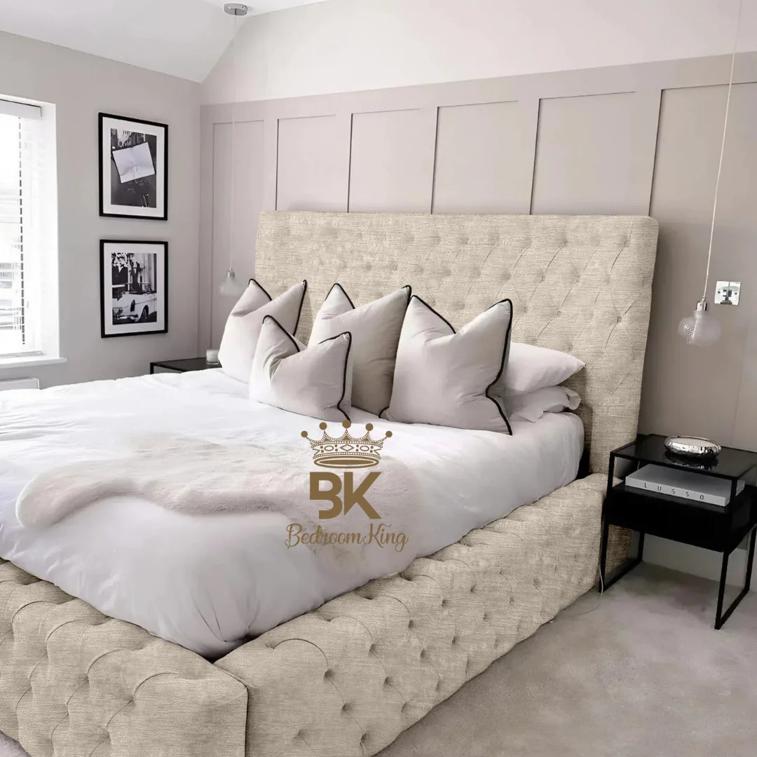 Monarch Bed Frame With Chesterfield Upholstery