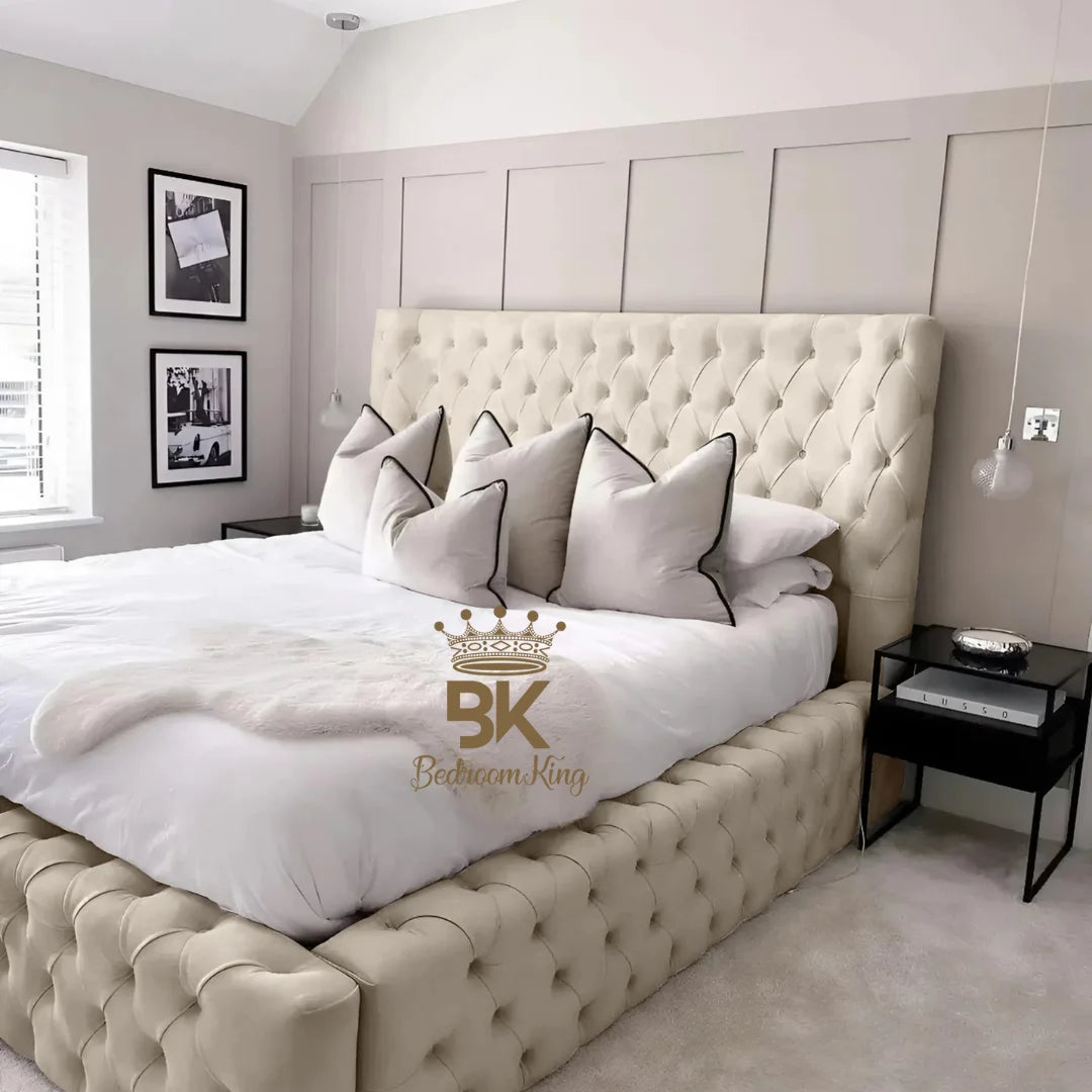 Monarch Bed Frame With Chesterfield Upholstery