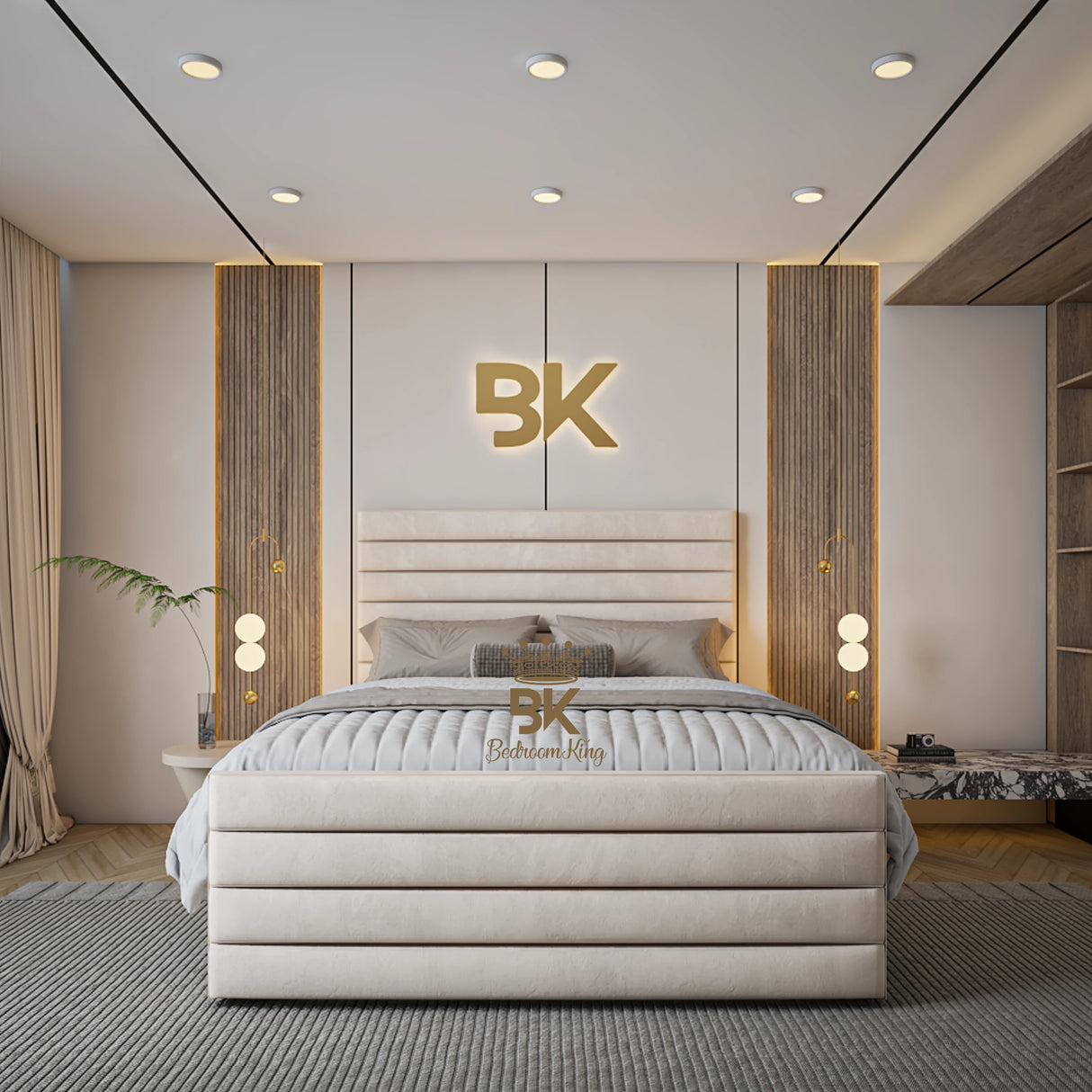 Double ottoman divan storage bed frame with lift-up base