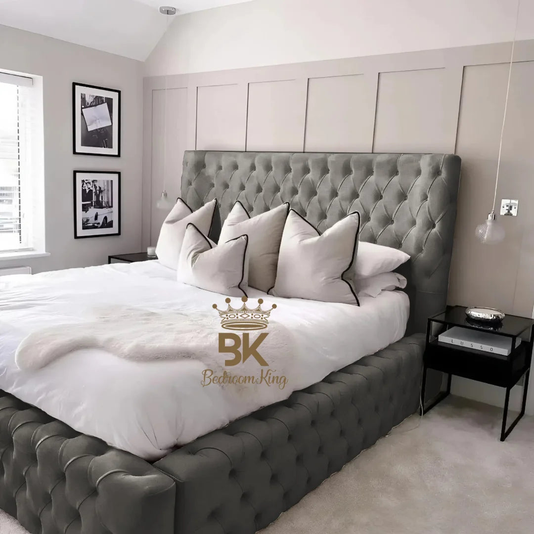 Monarch Bed Frame With Chesterfield Upholstery