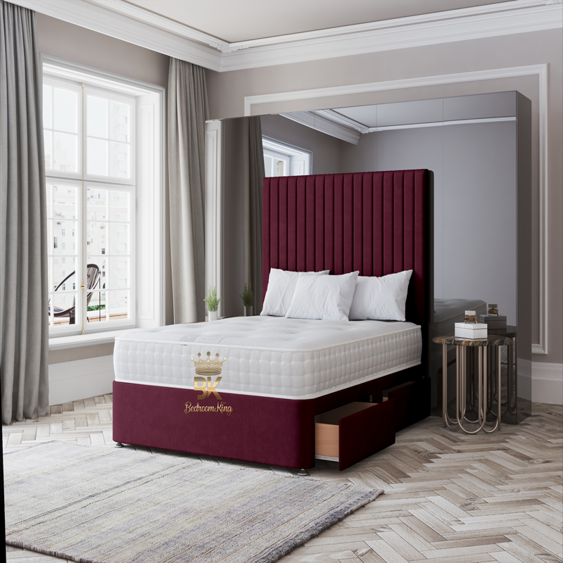 Divan Bed Frame -  54" high headboard