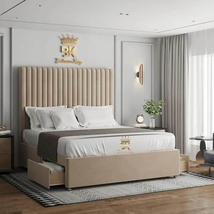 Panel Divan Drawer King Size Storage Bed made by Bedroomking