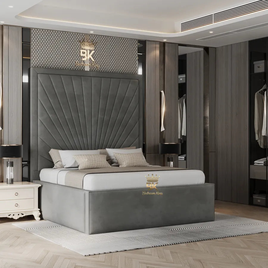 Adia Panel Bed Frame With High Sides - Bedroomking