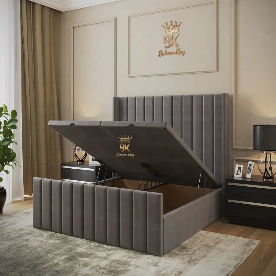 Ottoman Wingback Bed