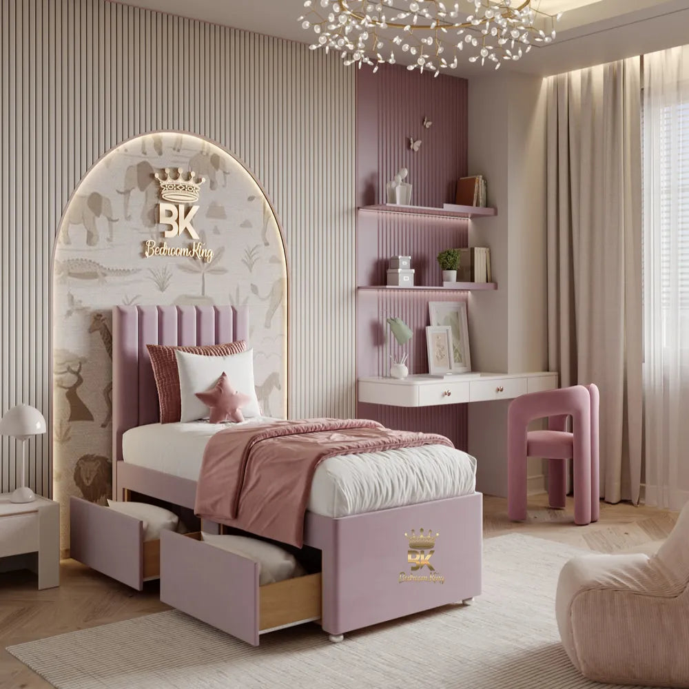 Children's Divan Double Bed With Drawers made at Bedroomking
