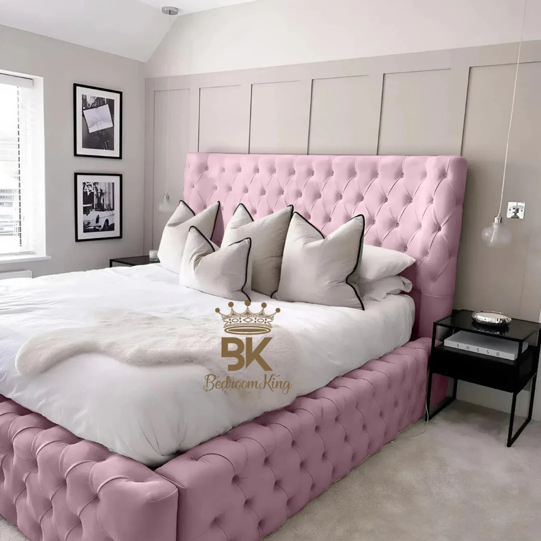 Monarch Bed Frame With Chesterfield Upholstery