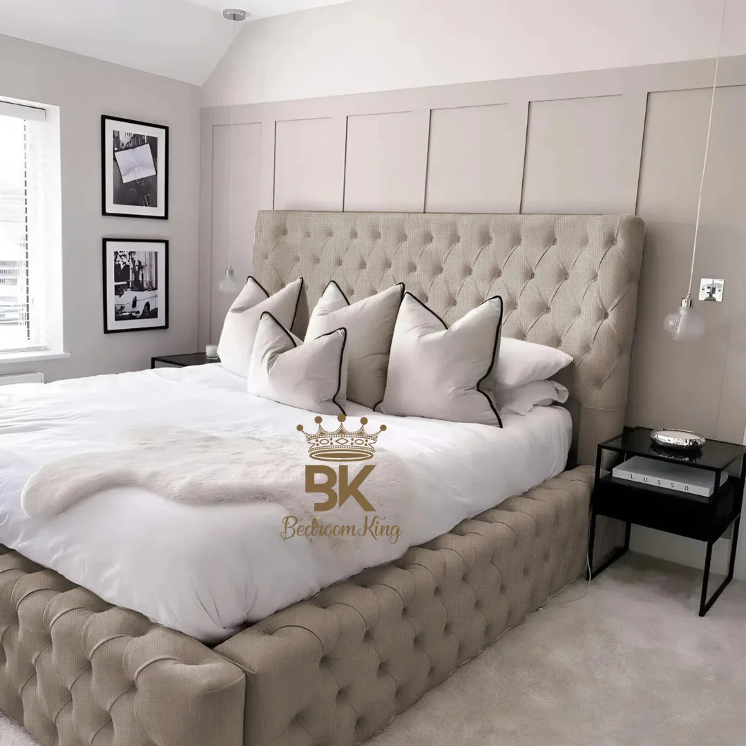 Monarch Bed Frame With Chesterfield Upholstery