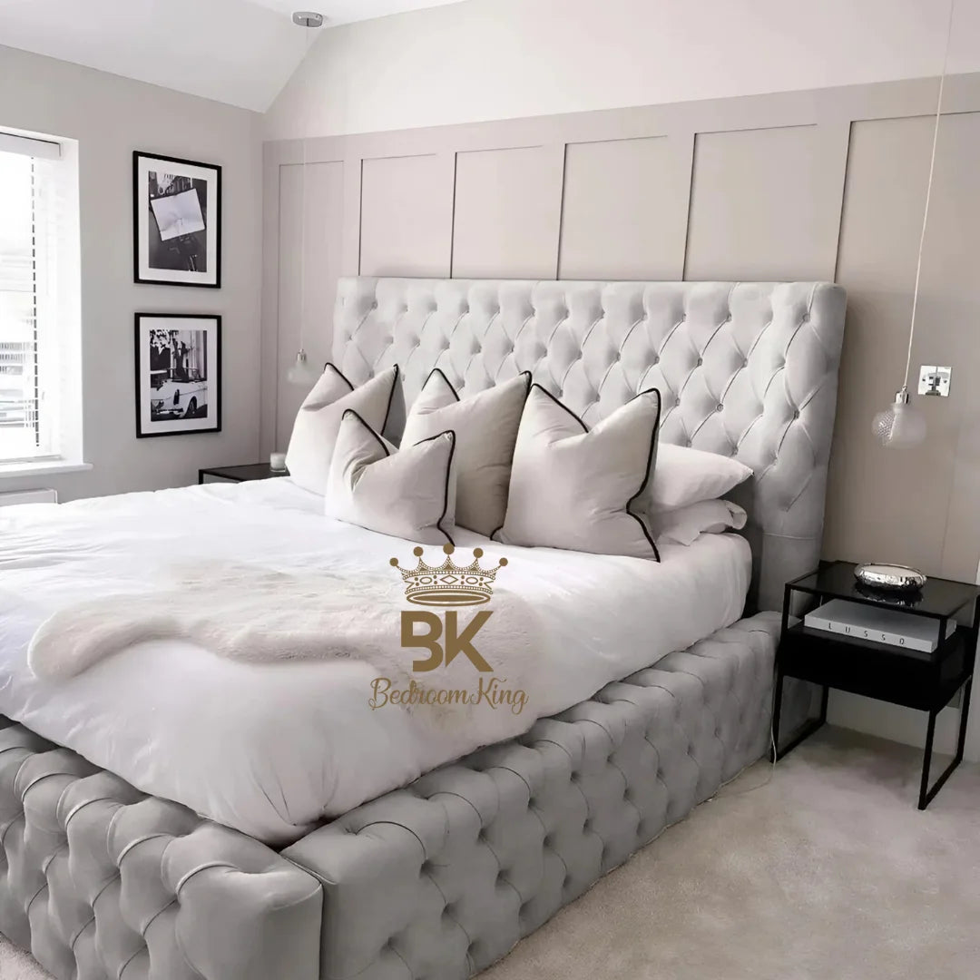 Monarch Bed Frame With Chesterfield Upholstery