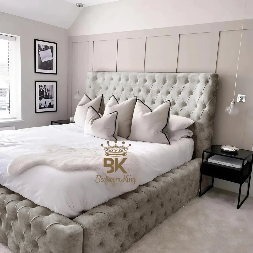 Monarch Bed Frame With Chesterfield Upholstery