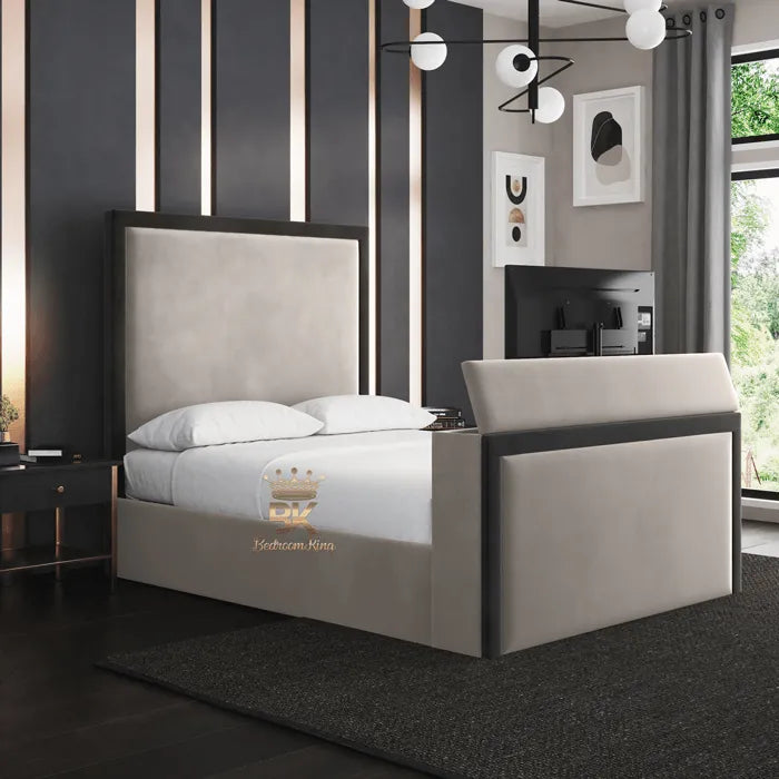 Upholstered TV Bed Frame