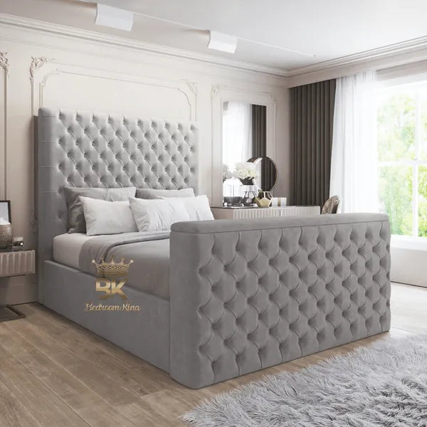 Cairo Buttoned Tv Bed Frame