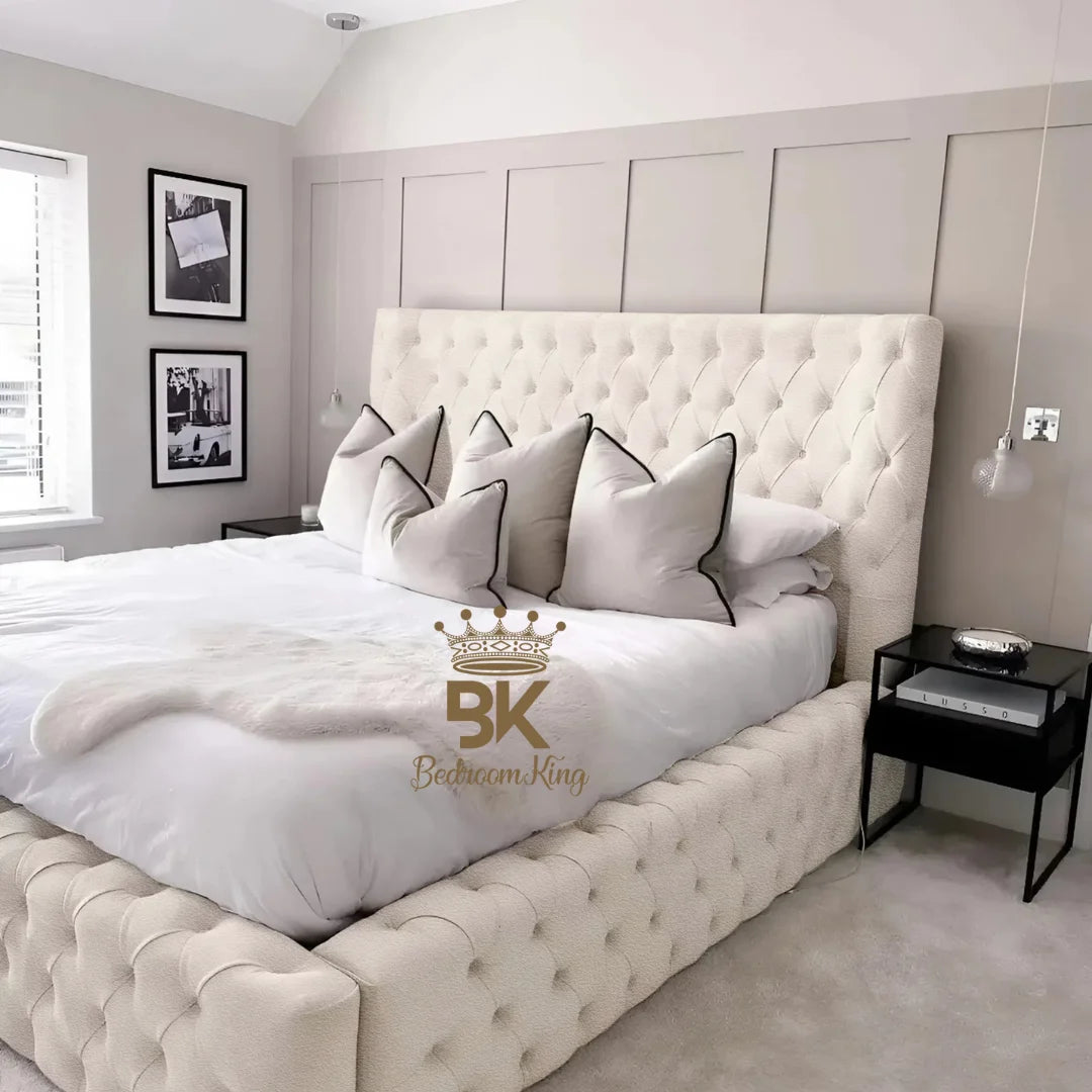 Monarch Bed Frame With Chesterfield Upholstery