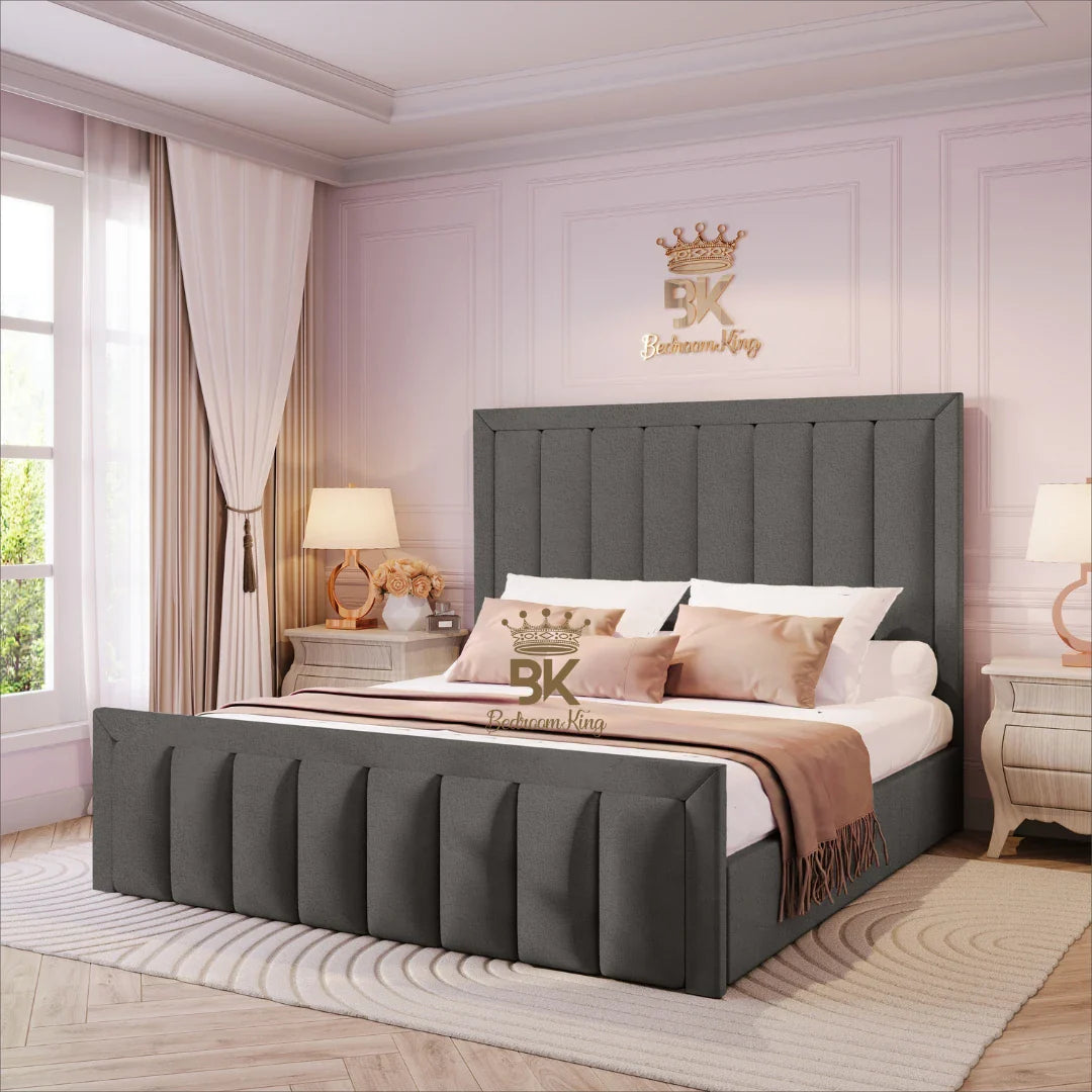 Ariel Pink Upholstered Ottoman Storage Bed Frame
