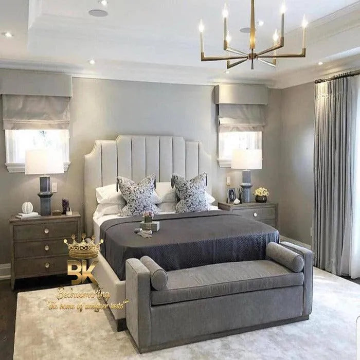 Malta Art Deco Bed Frame Available With Storage - Bedroomking