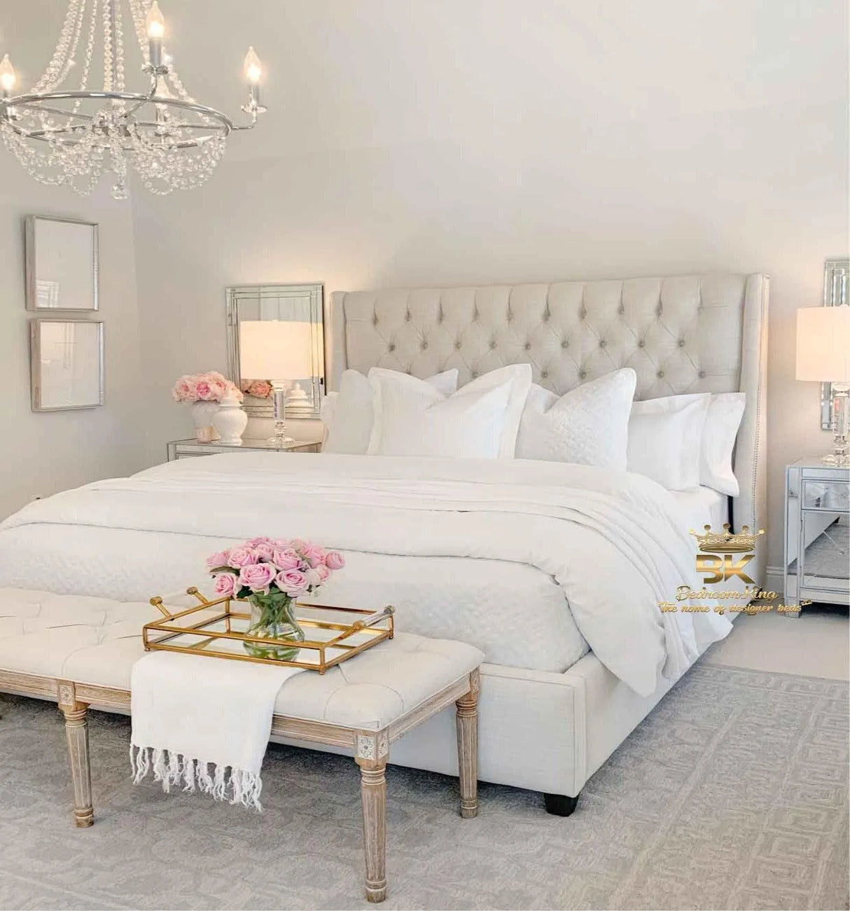 Chrissy Wingback Bed Frame A Bedroomking Exclusive - Bedroomking