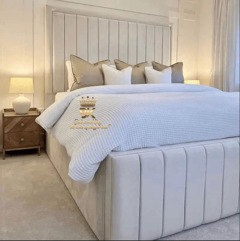 High fabric bed frame sales