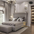 Kenilworth Luxury Wingback Bed Frame - Bedroomking