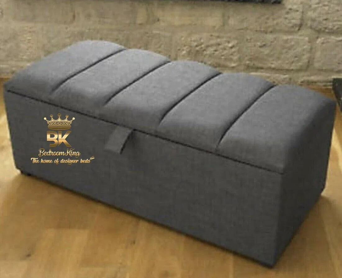 Arabella Panel Top Ottoman Toy Blanket Box - Bedroomking