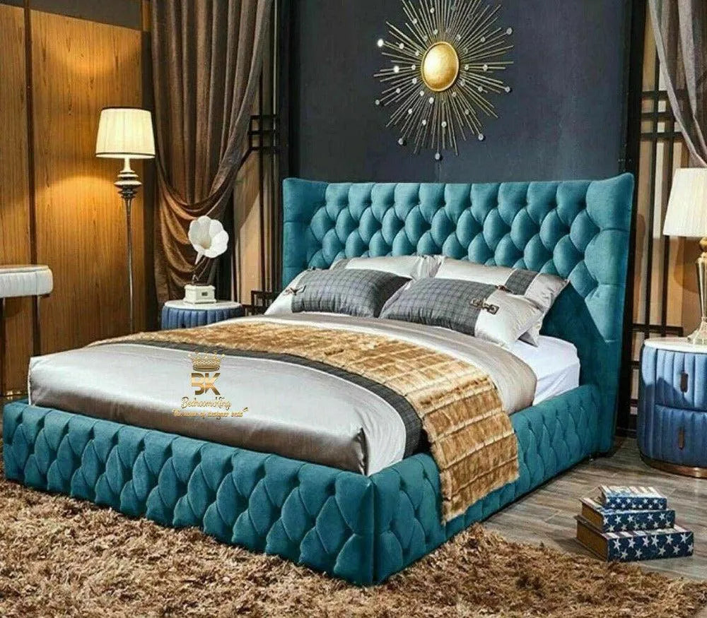 Emperor Chesterfield Wingback Bed Frame - Bedroomking