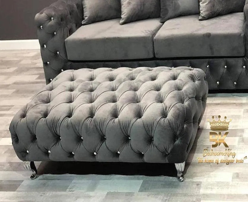Grand Chesterfield Coffee Table Footstool - Bedroomking