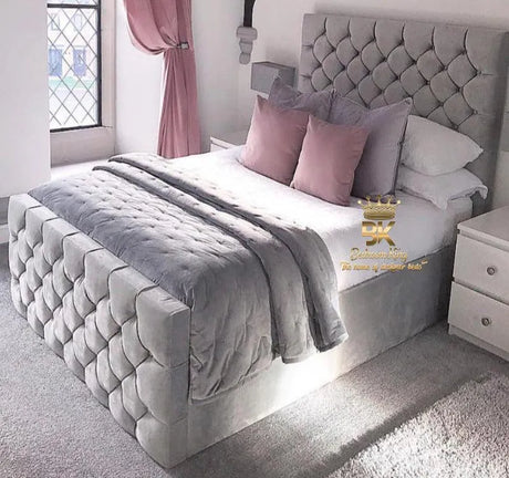Matilda Chesterfield Upholstered Bed Frame - Bedroomking