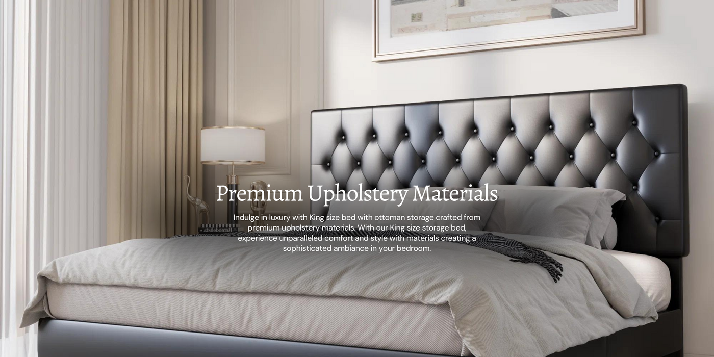 Bethany Luxury Fabric Bed Frame 6ft2 Tall Headboard