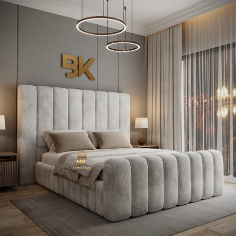 Oversize Headboard - Storage Bed with high headboard