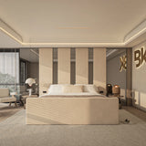 Tall Panel Bed Set with high footboard made by Bedroomking