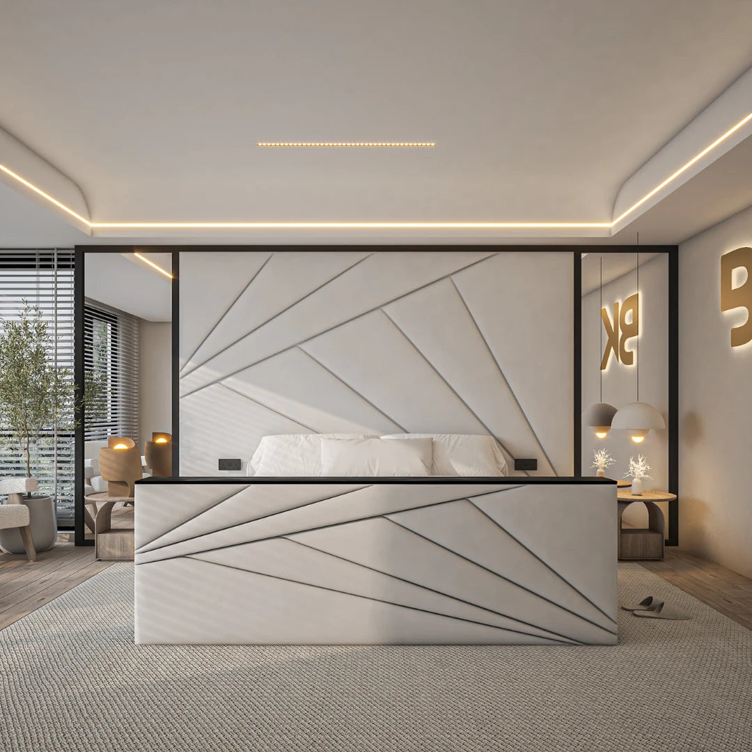 Wall panel bed with integrated TV lift