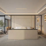 Wall panel storage bed with integrated TV lift and mirror made by Bedroomking