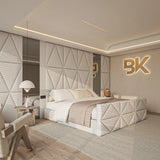 Mirror wall panels with storage options made by Bedroomking
