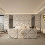 Bespoke wall panel storage TV bed set made by Bedroomking