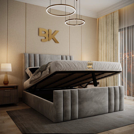 Designer Bed With Optional Ottoman Storage