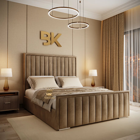 Panel Bed With Optional Ottoman Storage - 4ft6 Double Bed