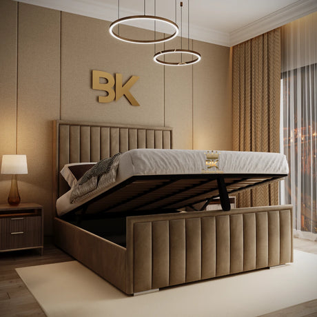 Prague 2026 Panel Bed With Optional Ottoman Storage