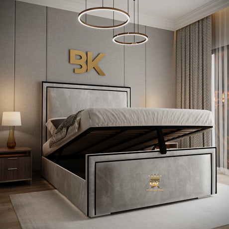 Cambridge 2026 Black Border Bed With Optional Ottoman Storage