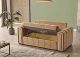 Euphoria 3 Seater Sofa Bed + 2 Seater Storage Sofa 3+2 Mink - Bedroomking