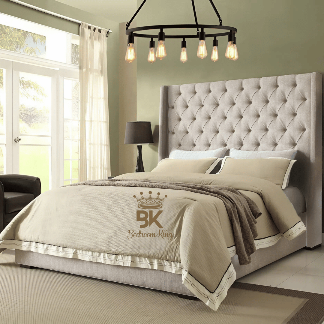 Grand Curved Wingback Bed frame Available With Storage