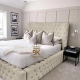 Monarch Bed Frame With Chesterfield Upholstery