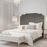 Lacey Art Deco Bedframe Pictured With Tall Headboard