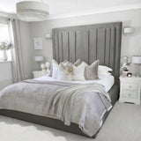Evie Bed Frame 75" (6ft2) Tall Headboard - Mink Coniston