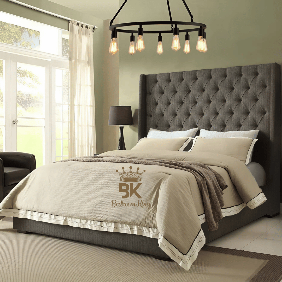 Grand Curved Wingback Bed frame Available With Storage