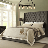 Grand Curved Wingback Bed frame Available With Storage